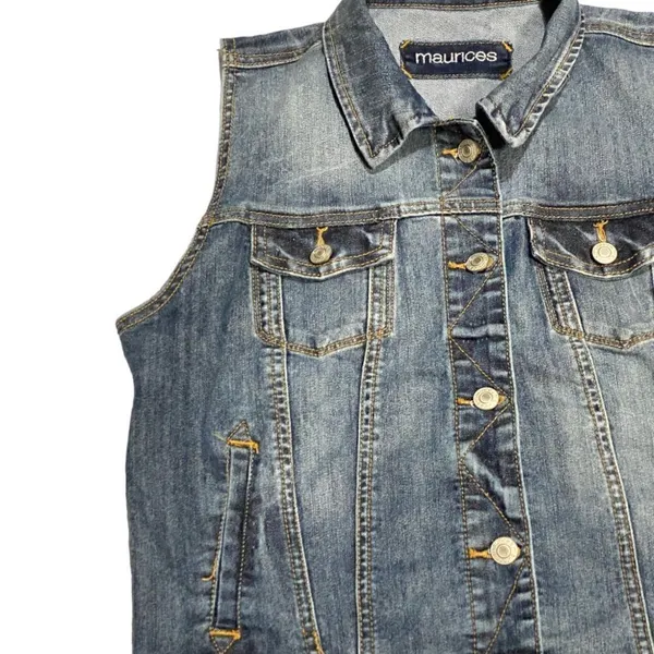 Maurice’s Medium Wash Denim Vest - Image 4