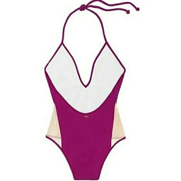 VS Pink One Piece Swimsuit Beach 1 S M L Plunge v6x - Image 2