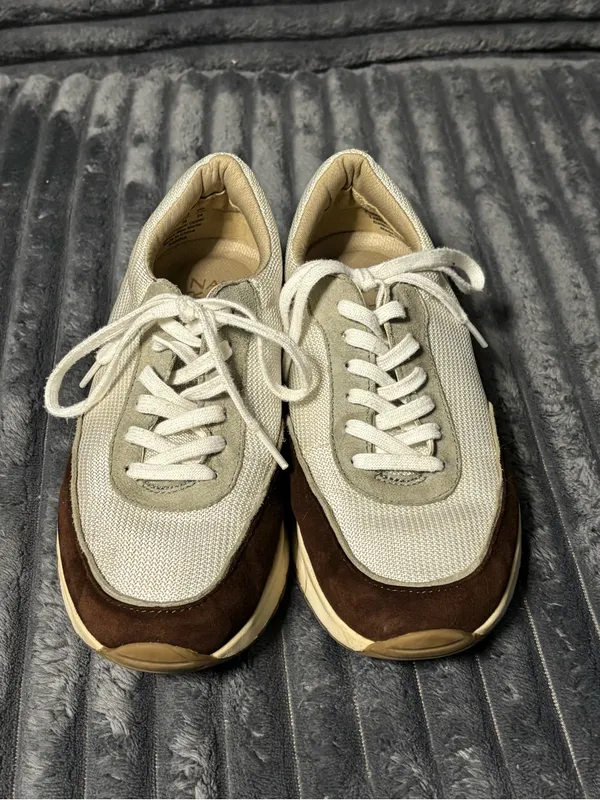 Naturalizer Women’s Casual Lace-Up Sneakers in Beige and Brown - Image 2