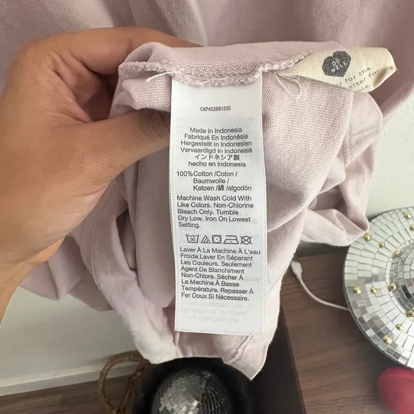 Madewell Northside T-Shirt Dress Dusty Rose Pink‎ Cotton Crew Neck Small - Image 4