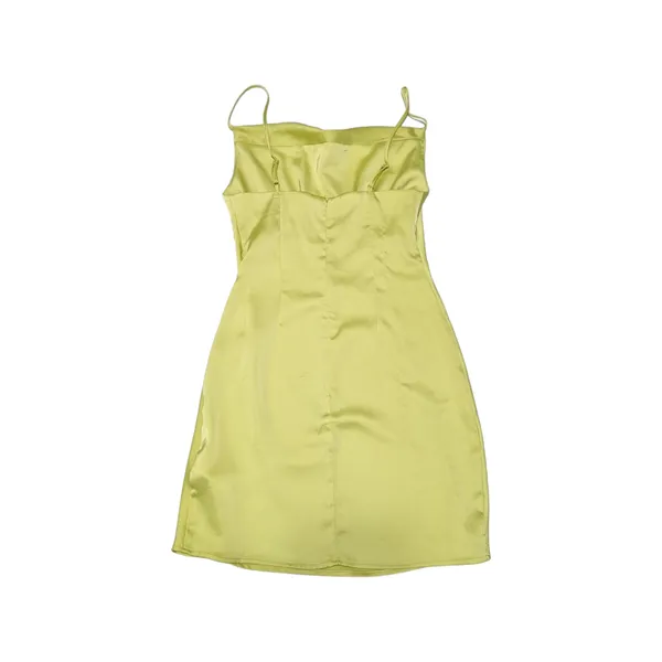 Urban Outfitters Mallory Cowl Neck Slip Dress Lime Green Bright Satin Party XS - Image 3