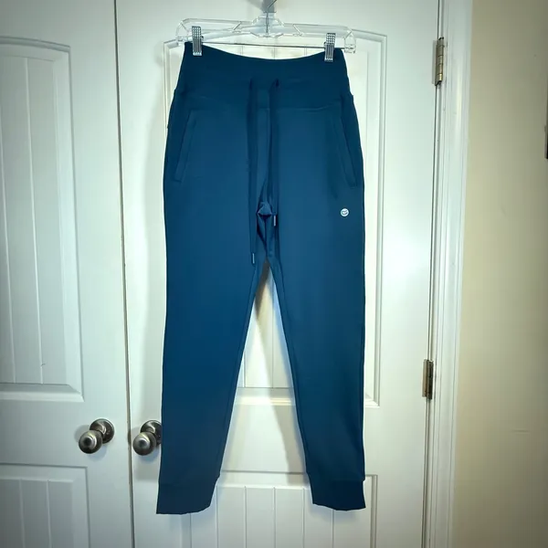 Gradual Womens XS High Waisted Joggers Teal Blue Athletic Sweatpants Run Gym NWT - Image 2