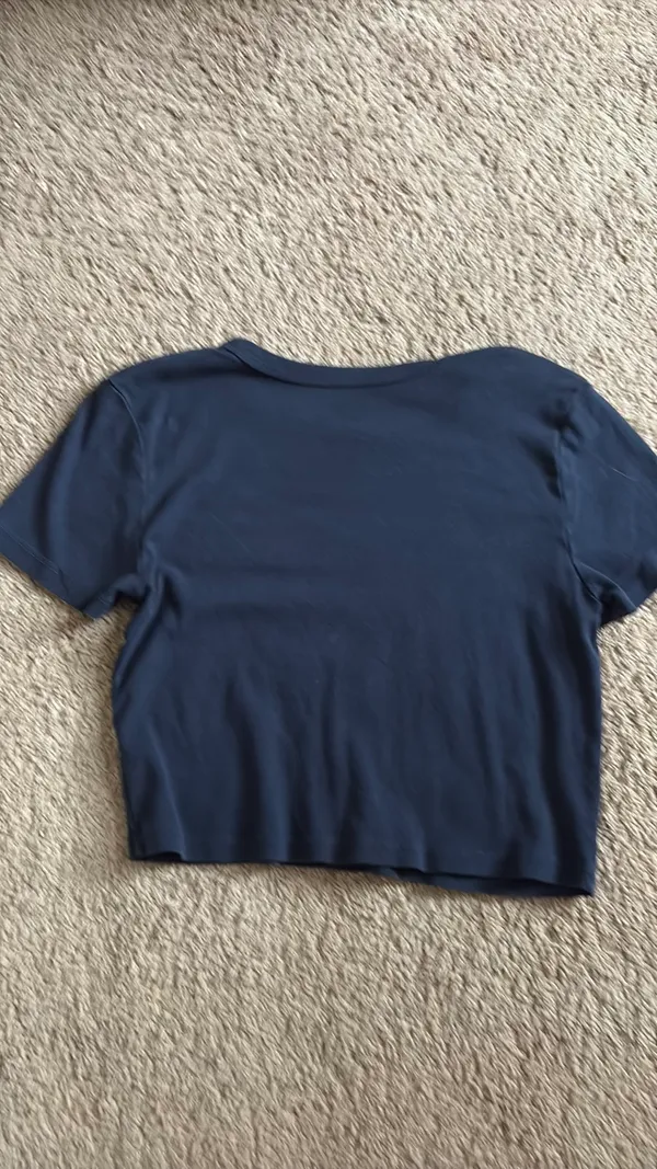 Navy Bow Baby tee Blue Size M - Image 2