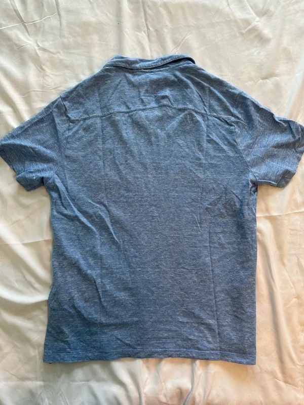 Vineyard Vines Heathered Blue Polo Shirt - Image 2