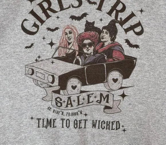 Gildan Girls Trip Time To Get Wicked Halloween Salem Witch Hocus Pocus Womens Sweater M - Image 2