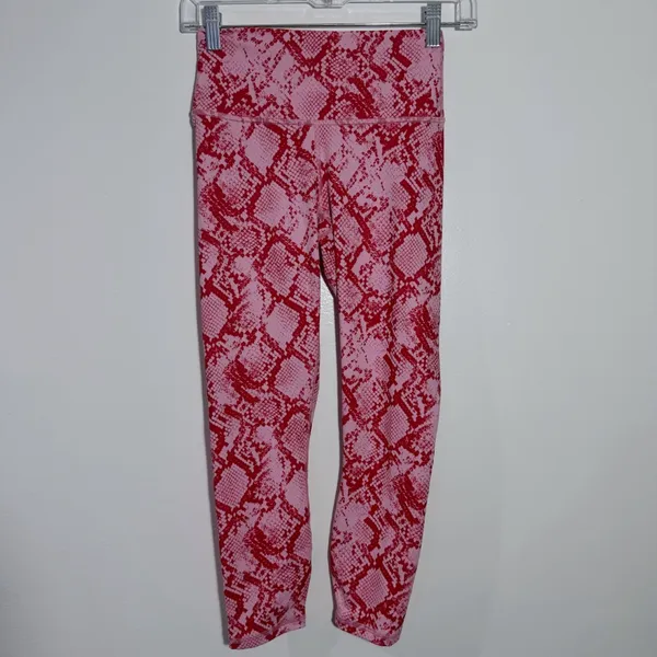 Fabletics Define PowerHold High-Waisted Capri Persimmon Phyton XXS‎ Activewear - Image 2