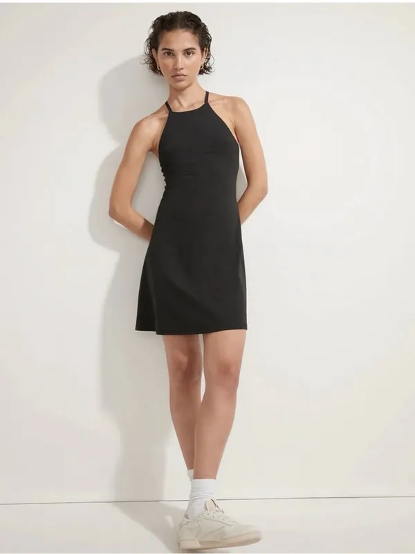 Madewell Flex Fitness Dress in Black Size Small - Image 2