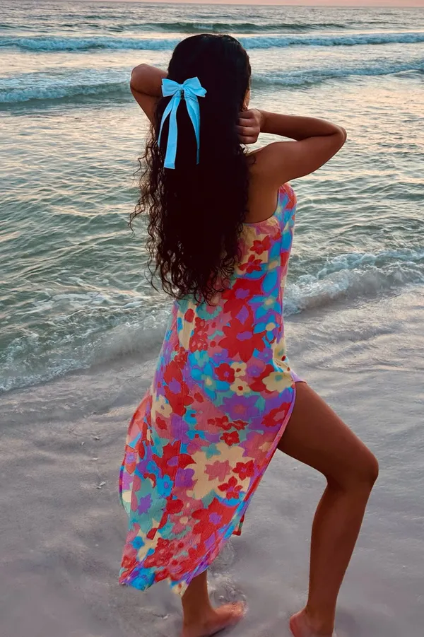 Billabong Dress Floral Midi Slip - Image 4