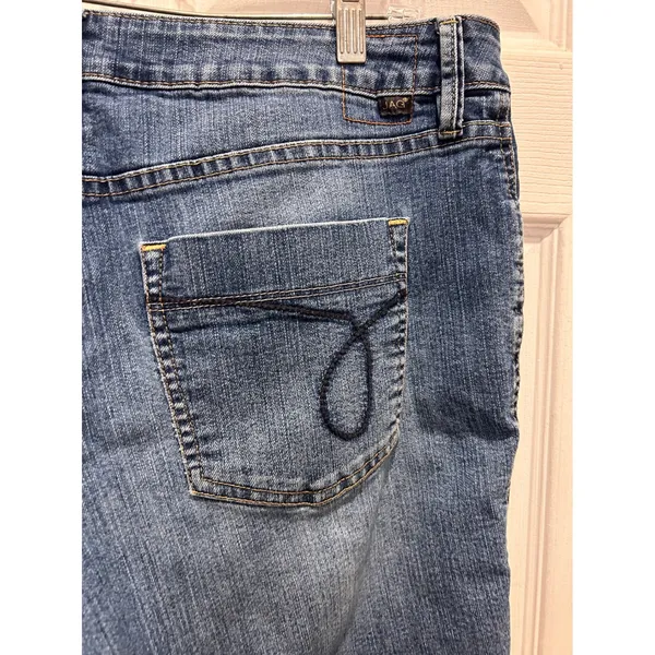Jag‎ Jeans Womens Blue Denim Bermuda Shorts Size 14 Medium Wash Frayed Stretch - Image 7