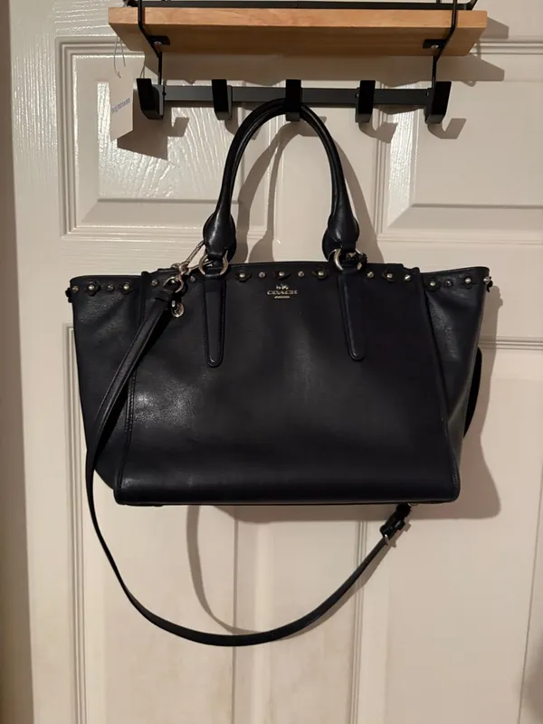 Coach crosby carryall in navy leather‎ - Image 2