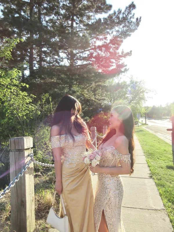 Ladivine CD203 Gold Prom Dress - Image 4