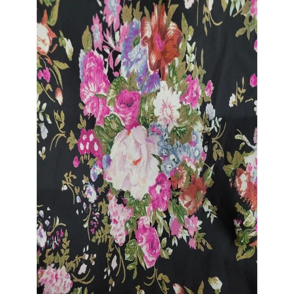 Rent the runway black/pink floral sz 2 long sleeve love shack daya dress maxi - Image 7