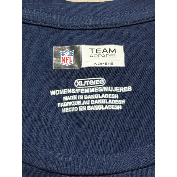 NFL Team Apparel New England Patriots Womens XL Navy Blue Slub T-Shirt NWT - Image 4
