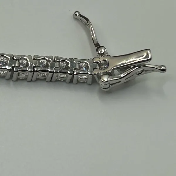 Diamond Supply Co. Moissanite Tennis Bracelet 3mm 8 Inch 925 Silver VVS1 D Passes Test New GRA Cert - Image 7