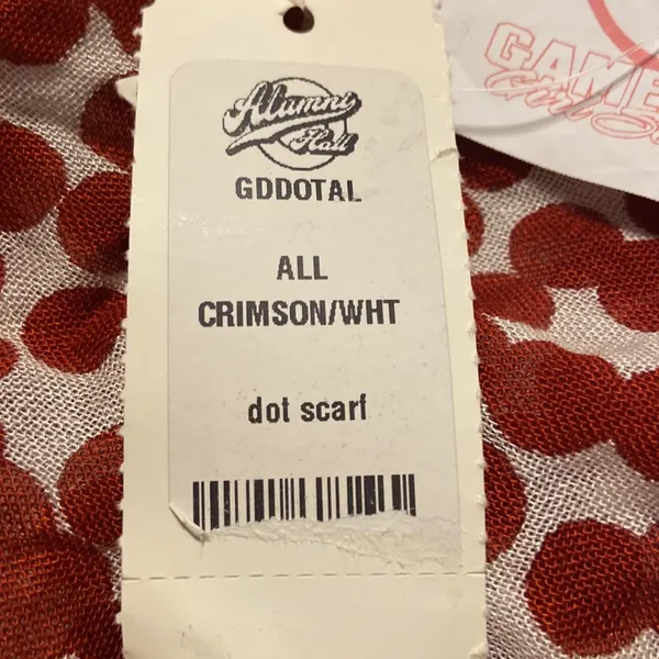 Scarf brand new Gameday girl stuff all crimson /why dot scarf long 36” wide 19” - Image 11