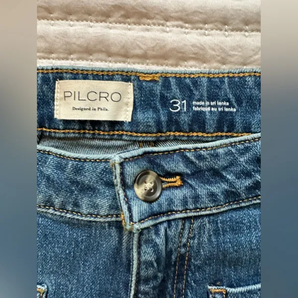 - Anthropologie Pilcro Vintage Column HighRise Wide Leg Jeans Size 31 Inse… - Image 4