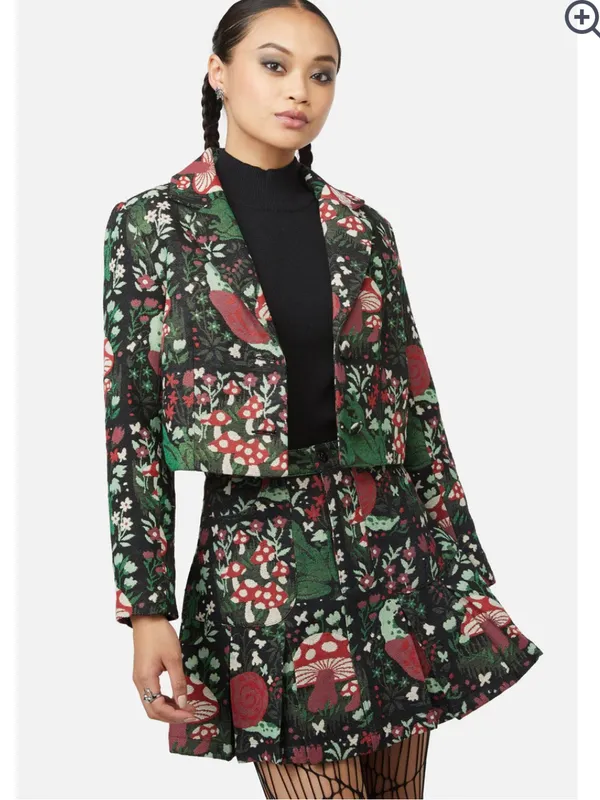ModCloth Black Friday Grove Mushroom Crop Jacket Blazer NEW with tag W2408 Sz 6 - Image 3