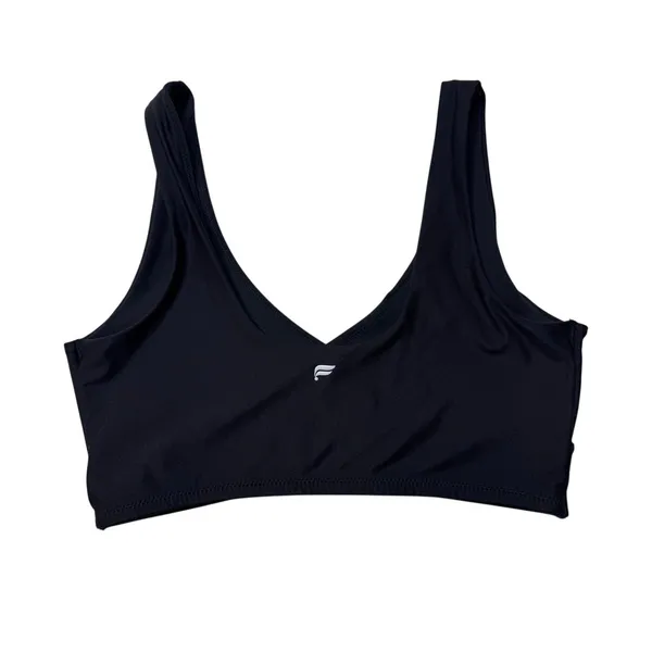 Fabletics Black V Neck Low Impact Sports Bra Bralette Grip Band S M - Image 3