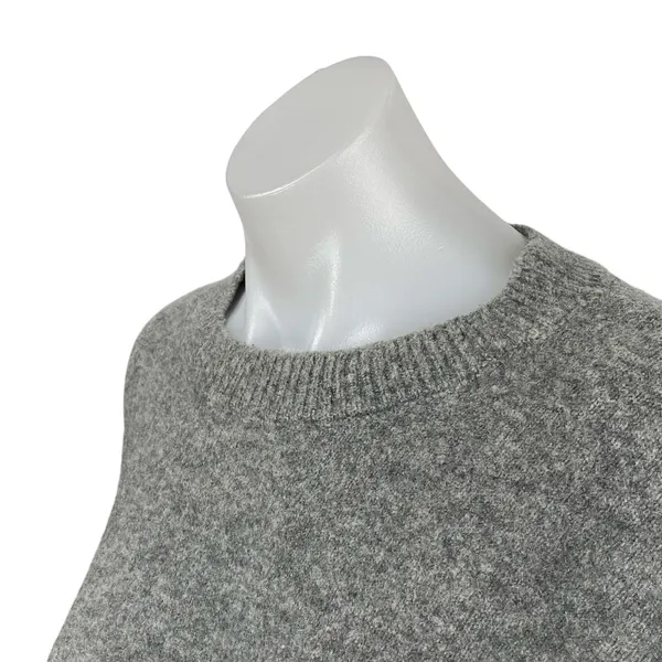 Zara Women's Gray Knit Crew Neck Long Sleeve Sweatshirt Sweater Top Size M - Image 2