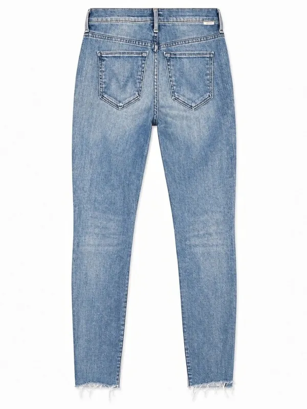 MOTHER The Looker Ankle Fray Skinny Jeans Blue Waist 24 - Image 2