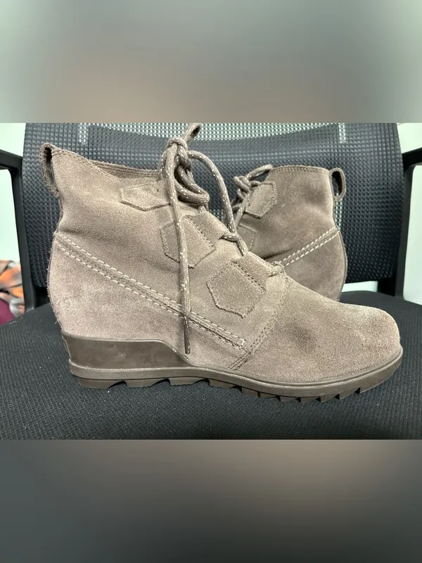 Sorel Women’s Evie Lace Boot Waterproof Leather Suede Size 7.5 Major Brown - Image 5