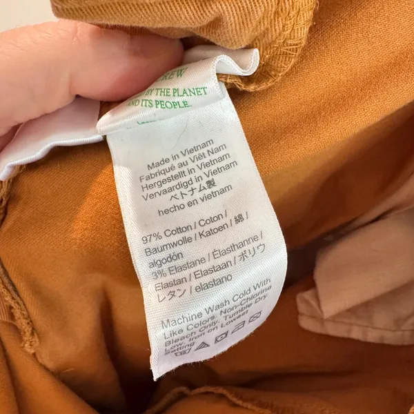 J.Crew Pleated‎ Chino Pants Caramel High Rise Tapered Cuff BG198 Sz 14l - Image 5