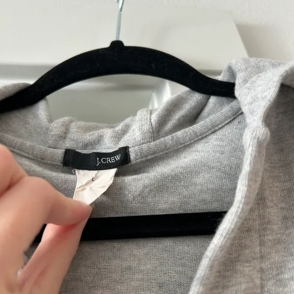 J crew super cozy buttery hoodie sweatshirt raw hem - Image 3