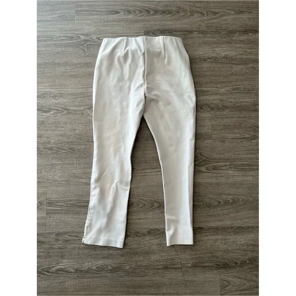 Chico’s Ankle Pants Womens 0.5 US 6 Cream Ivory Pull On Ponte Slim Stretch - Image 7