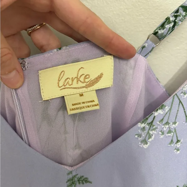 NEW Larke x Anthropologie Garden Party Lilac Purple Swing Mini Dress - Size M - Image 5