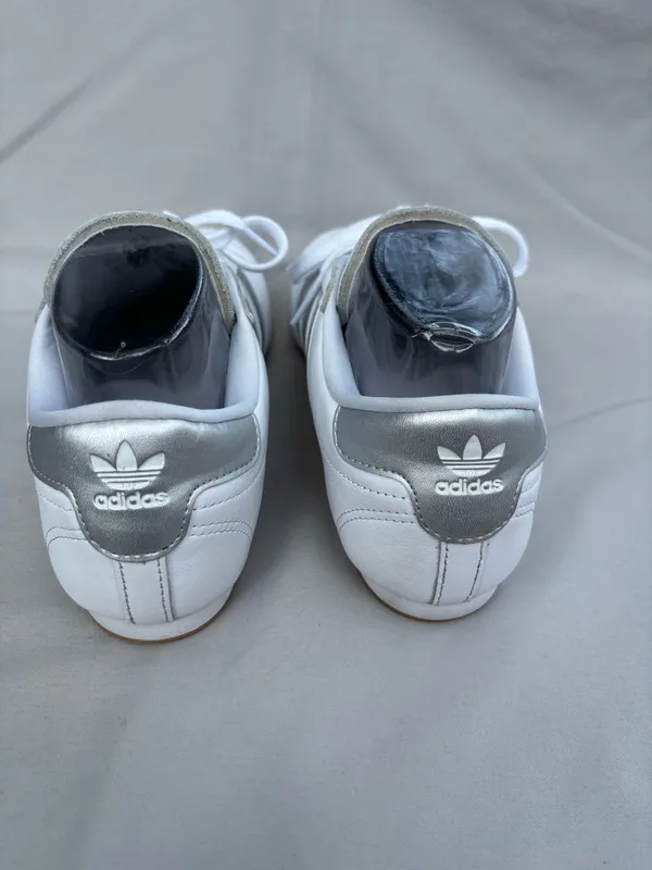 adidas Taekwondo Lace Low Top Sneakers Cloud White/Silver Metallic/Gum JS1192 - Image 6