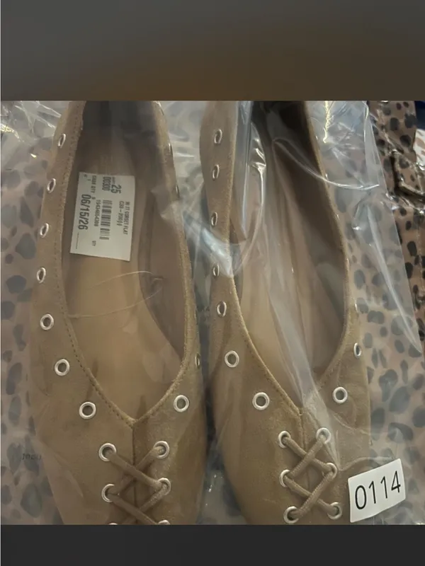 Time and Tru Tan Suede Loafers‎ with Metal Eyelets - Image 4
