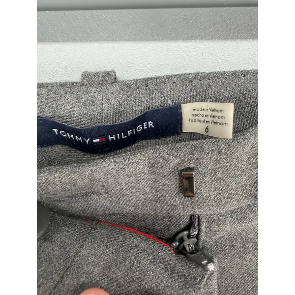 Tommy Hilfiger Womens Dress Pants Grey Slim Straight‎ Professional 6 - Image 4