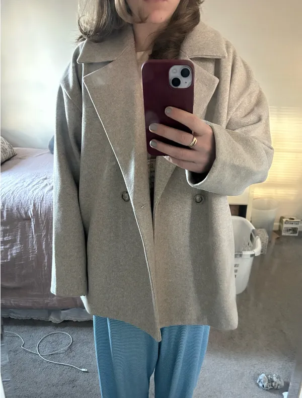 Zara beige wool coat - Image 2