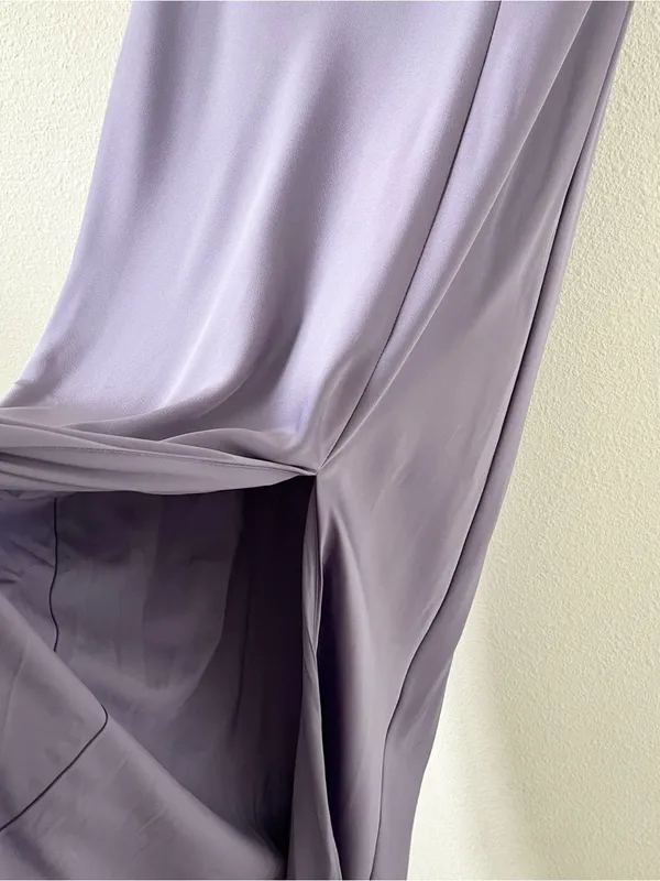 Birdy Grey Mia Dusty Lilac Matte Satin Bridesmaid Formal Dress - Image 5