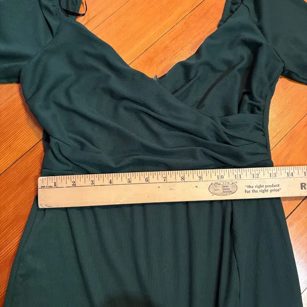 Hello Molly Green Kind‎ of Voodoo Dress Mini Green Long Sleeve Sweetheart Large - Image 5