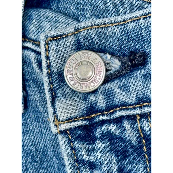 Abercrombie & Fitch The ’90s Straight Ultra High Rise Blue Denim Jeans Size 26 2 - Image 5