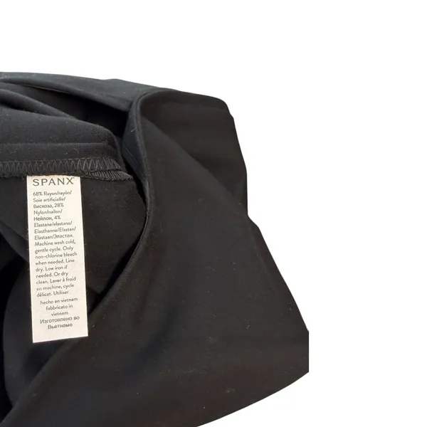 SPANX The Perfect Jumpsuit V Neck Flare Leg Classic Black Size XS - Image 12