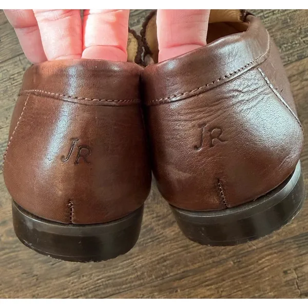Jack Rogers Quinn Penny Loafers Sz 10 Brown Leather Academic Classic Brazil Made - Image 7