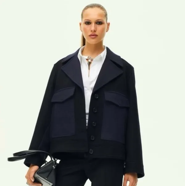 ZARA Italian Manteco Wool Coat Jacket - Image 6