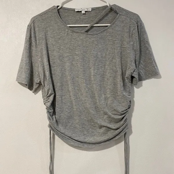 By Egreis Gray Ruched Side Top Large Adjustable Drawstring Cutout Y2K - Image 3