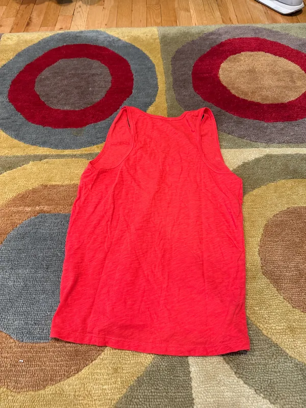 J. Crew Red Loose Tank Top 100% Cotton Lightweight Material Women’s Size Small - Image 3