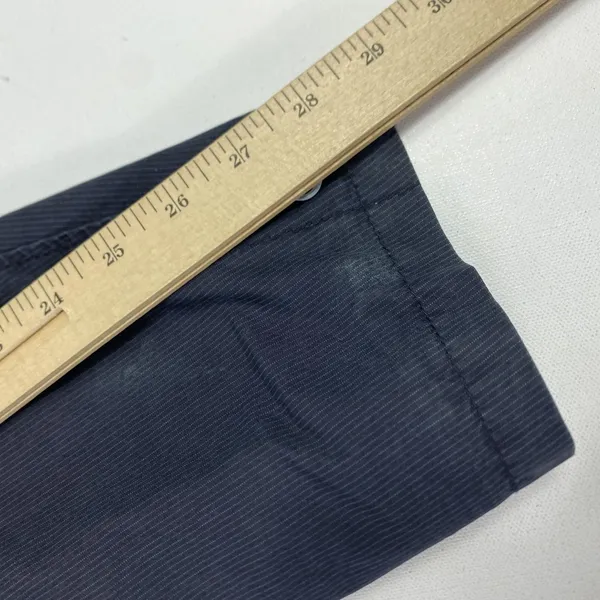 CG Blazer Sport Coat Mens XL Blue‎ Pinstripe Cotton Blend Two Button Jacket - Image 9