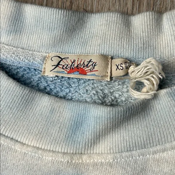 Faherty Bells Tie Dye Crewneck Sweatshirt Size Extra Small - Image 7