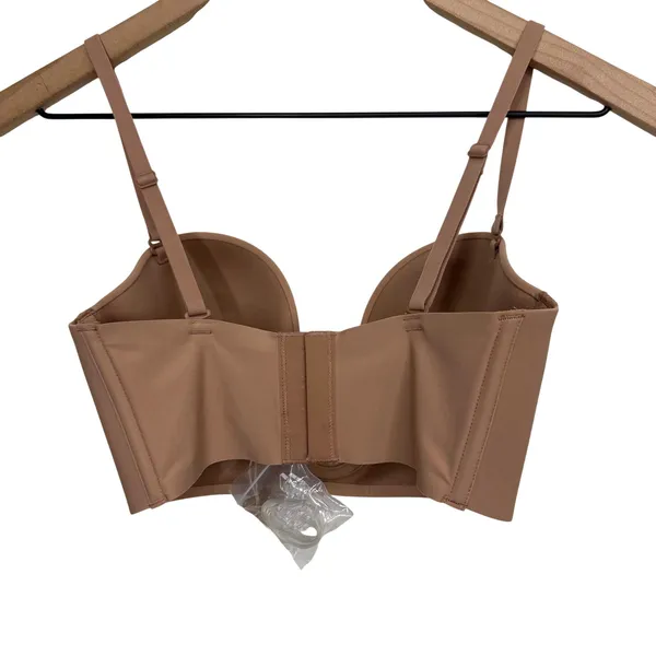 SKIMS Deep Plunge Shapewear Bra Size XS New Brown Tan - Image 3