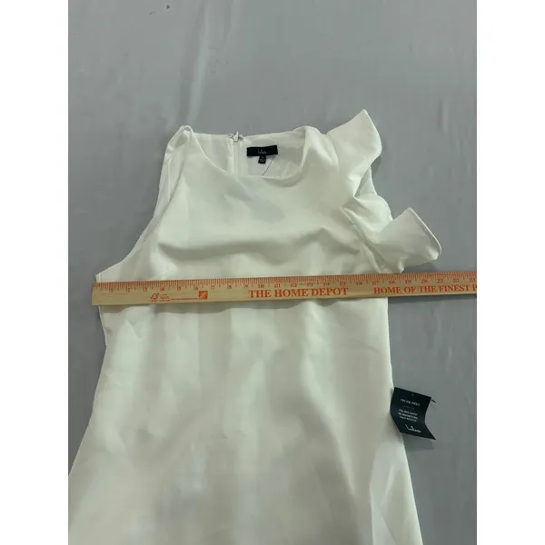 Lulus White Asymmetrical Ruffle Sleeve Shift Mini Dress XL Bridal Graduation - Image 8