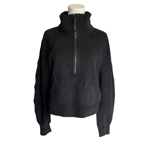 Lululemon - Scuba 1/4 Zip Pullover Sweatshirt Black Sz M/L - Image 2