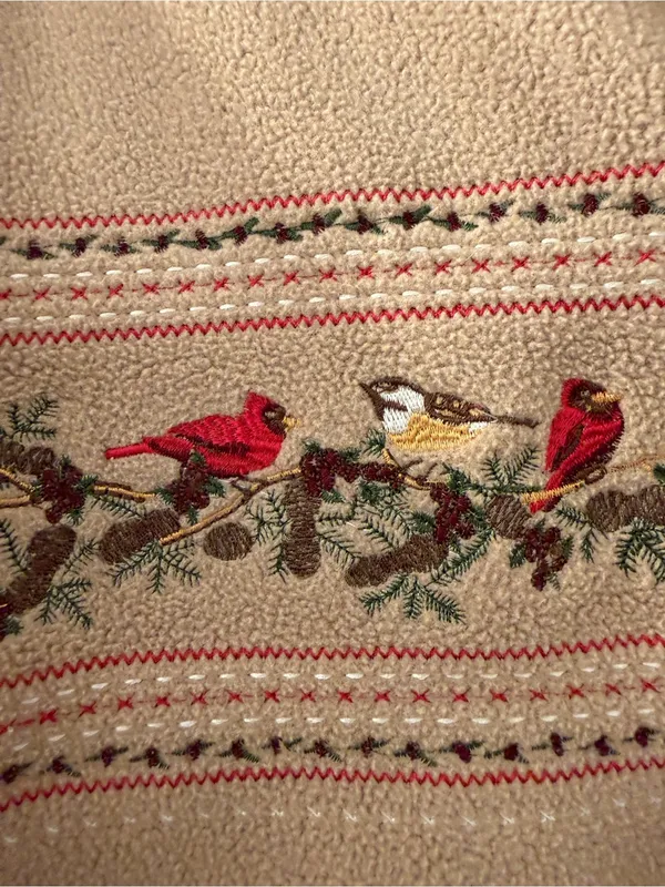 Embroidered Bird Zip - Image 2