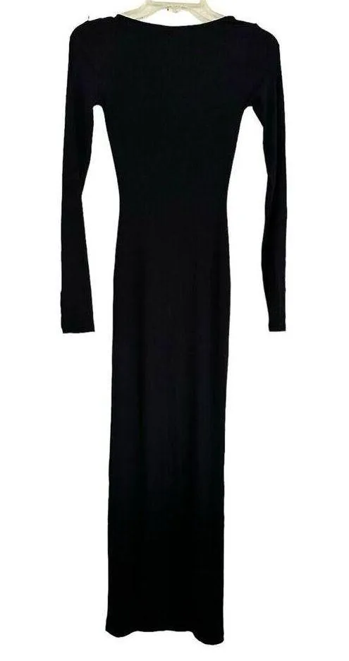 Skims Women's Solid Soft Lounge Long Sleeve Dress Onyx Size Small NWT - Image 6