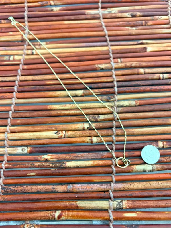 Gorjana Gold Plated Interlocking Circle Necklace 19.5” - Image 4