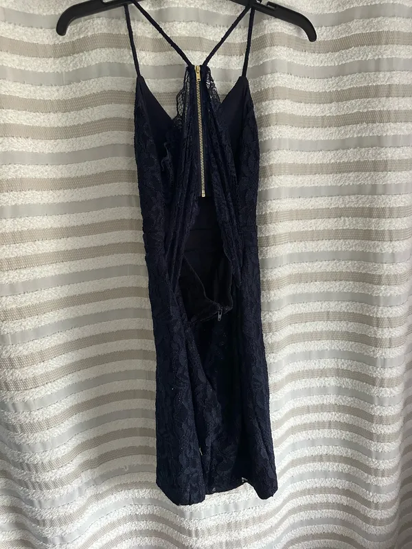 City Triangles Navy sparkly homecoming dress - Image 2